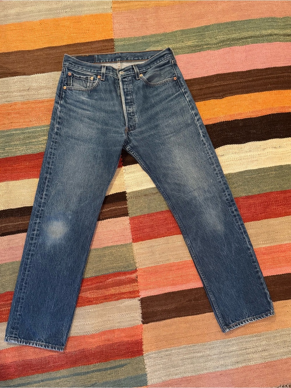 Vintage Levi’s 501 Straight-Leg Blue Jeans - Classic Denim